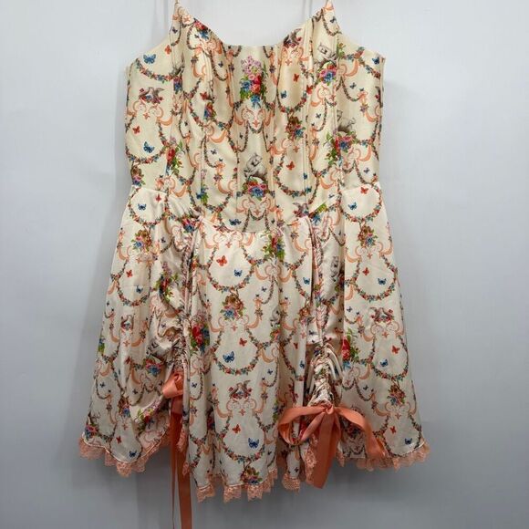 Sugar Thrillz Dresses & Skirts - Sugar Thrillz Lush Opulence Renaissance Print Butterfly Corset Dress Size 2X NWT